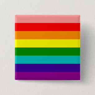 Badge Carré 5 Cm Bouton Indicateur du premier Gay pride arc-en-ciel