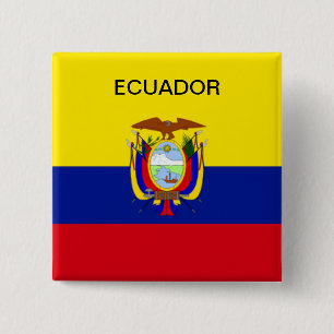 Badge Carré 5 Cm Bouton indicateur Equateur.