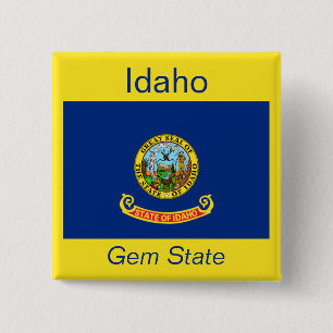 Badge Carré 5 Cm Bouton Indicateur Idahoan