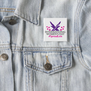 Badge Carré 5 Cm Bouton Inspirational International Women's Day