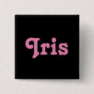 Badge Carré 5 Cm Bouton Iris
