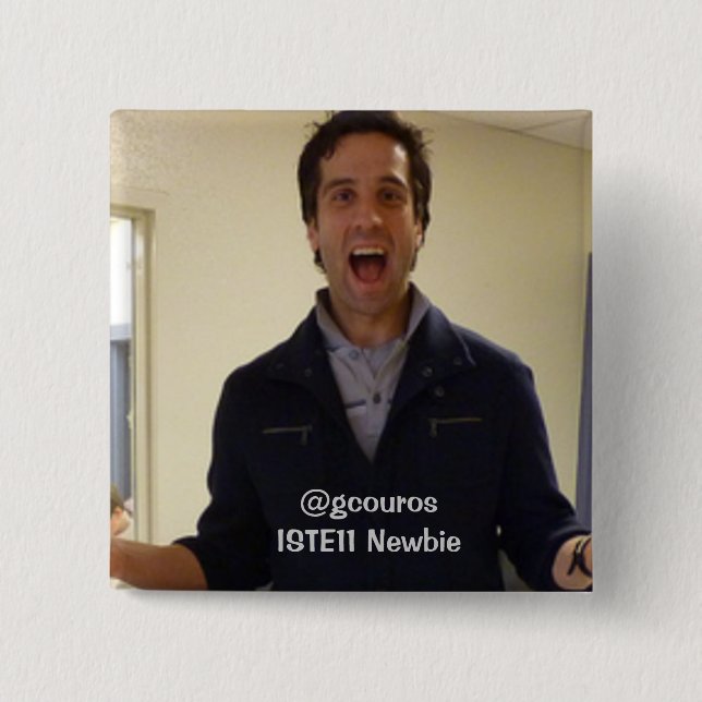 Badge Carré 5 Cm Bouton ISTE11 (Devant)
