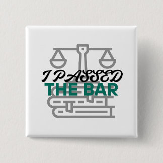 Badge Carré 5 Cm Bouton "J'ai réussi l'examen du barreau"