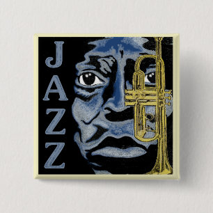 Badge Carré 5 Cm Bouton Jazz