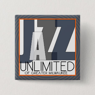 Badge Carré 5 Cm Bouton Jazz Unlimited