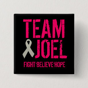 BADGE CARRÉ 5 CM BOUTON JOEL ÉQUIPE