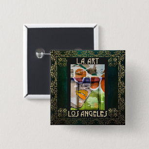 Badge Carré 5 Cm Bouton LA Art2