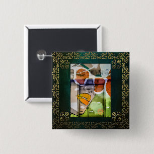 Badge Carré 5 Cm Bouton LA Art2