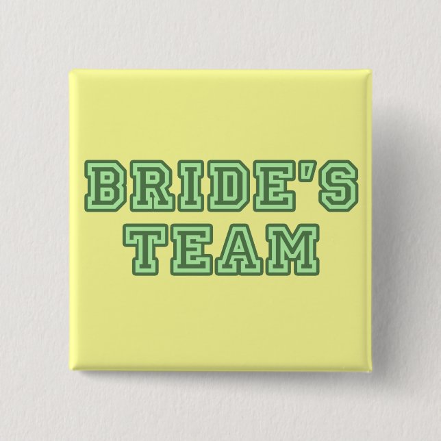 Badge Carré 5 Cm Bouton Lapel de l'équipe de mariée (Devant)