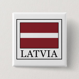 Badge Carré 5 Cm Bouton Lettonie