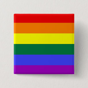 Badge Carré 5 Cm Bouton LGBT Pride (Carré)