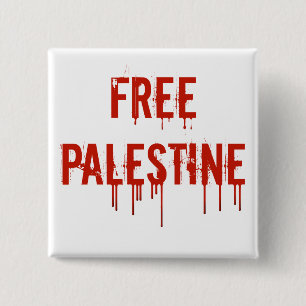 Badge Carré 5 Cm Bouton libre de la Palestine