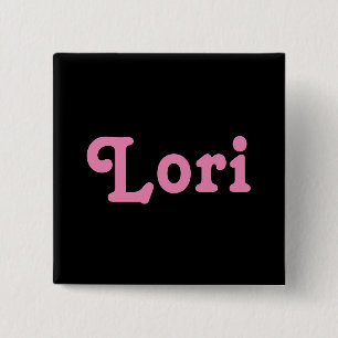 Badge Carré 5 Cm Bouton Lori
