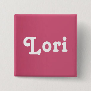 Badge Carré 5 Cm Bouton Lori