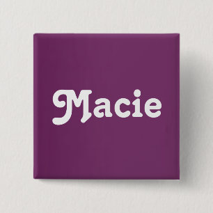 Badge Carré 5 Cm Bouton Macie