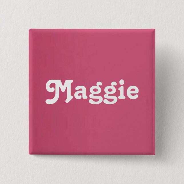 Badge Carré 5 Cm Bouton Maggie (Devant)