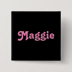 Badge Carré 5 Cm Bouton Maggie