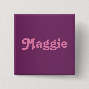 Badge Carré 5 Cm Bouton Maggie