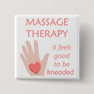 Badge Carré 5 Cm Bouton malaxé par thérapie de massage