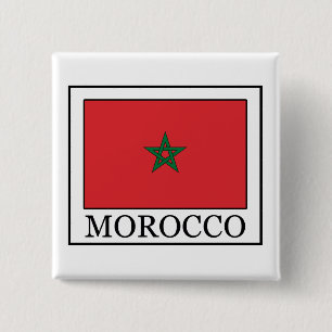 Badge Carré 5 Cm Bouton Maroc