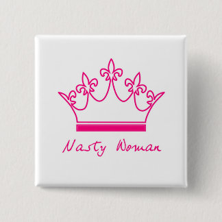 Badge Carré 5 Cm Bouton méchant de femme