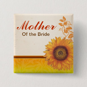 Badge Carré 5 Cm bouton mère de la mariée