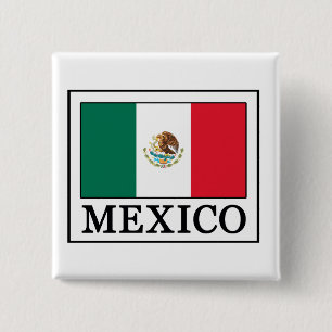 Badge Carré 5 Cm Bouton Mexique