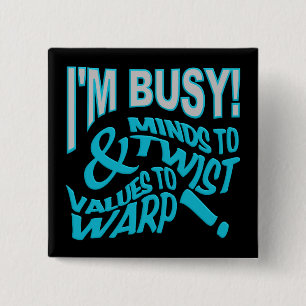 Badge Carré 5 Cm Bouton Minds to Twist