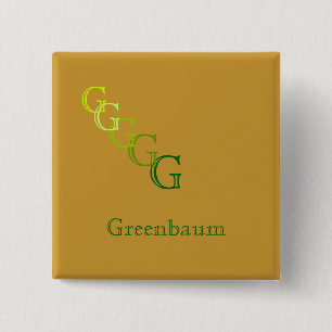 Badge Carré 5 Cm Bouton - Monogramme avec nom