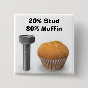 Badge Carré 5 Cm Bouton Muffin Stud
