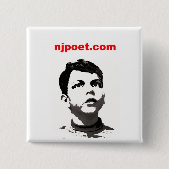 Badge Carré 5 Cm Bouton njpoet.com (Devant)