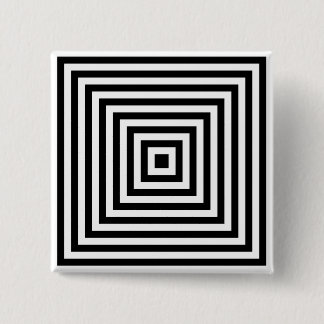 Badge Carré 5 Cm Bouton optique d'art d'infini concentrique de