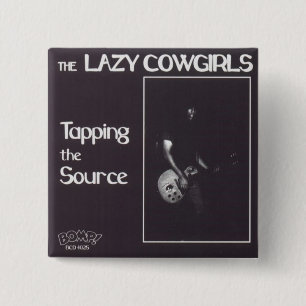 Badge Carré 5 Cm Bouton paresseux de cow-girls
