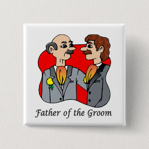 Badge Carré 5 Cm Bouton : Père de marié