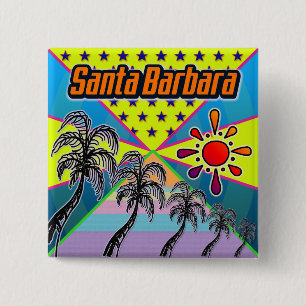 Badge Carré 5 Cm Bouton père Noël Barbara Freedom
