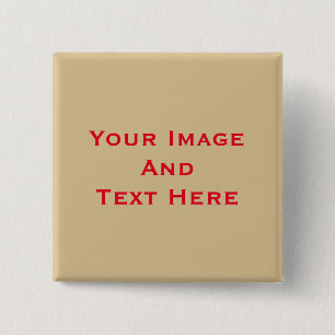 Badge Carré 5 Cm Bouton personnalisé Image et texte