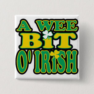 Badge Carré 5 Cm Bouton petit d'O'Irish de peu