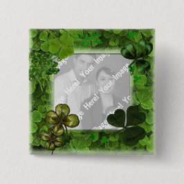 Badge Carré 5 Cm Bouton photo de la Saint Patrick
