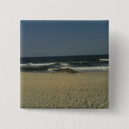 Badge Carré 5 Cm Bouton Plage