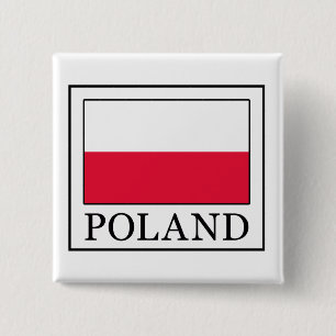 Badge Carré 5 Cm Bouton Pologne