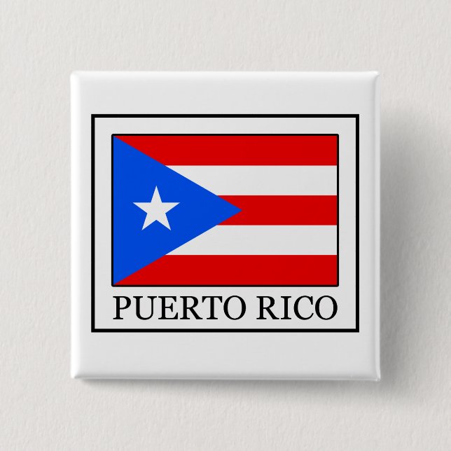 Badge Carré 5 Cm Bouton Porto Rico (Devant)