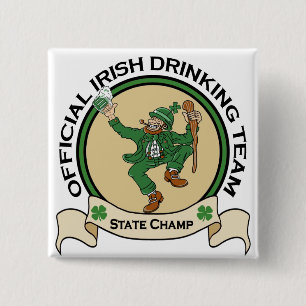 Badge Carré 5 Cm Bouton potable irlandais d'équipe
