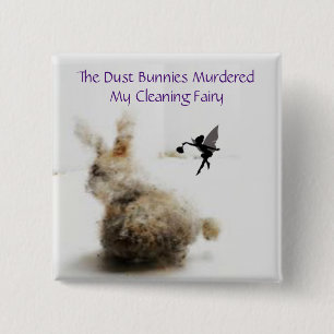 Badge Carré 5 Cm Bouton Poudre Bunnies