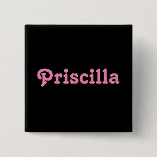 Badge Carré 5 Cm Bouton Priscilla