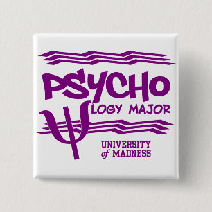 Badge Carré 5 Cm Bouton Psychologie majeure