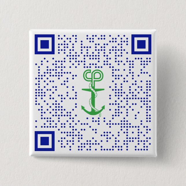 Badge Carré 5 Cm Bouton QR de Durinda (Devant)