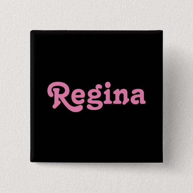 Badge Carré 5 Cm Bouton Regina (Devant)