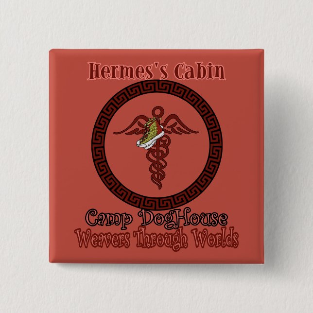 Badge Carré 5 Cm Bouton résistance Cabine de Hermes (Devant)