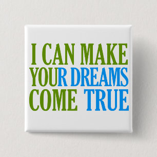 Badge Carré 5 Cm Bouton rêveur de fabricant, personnalisable
