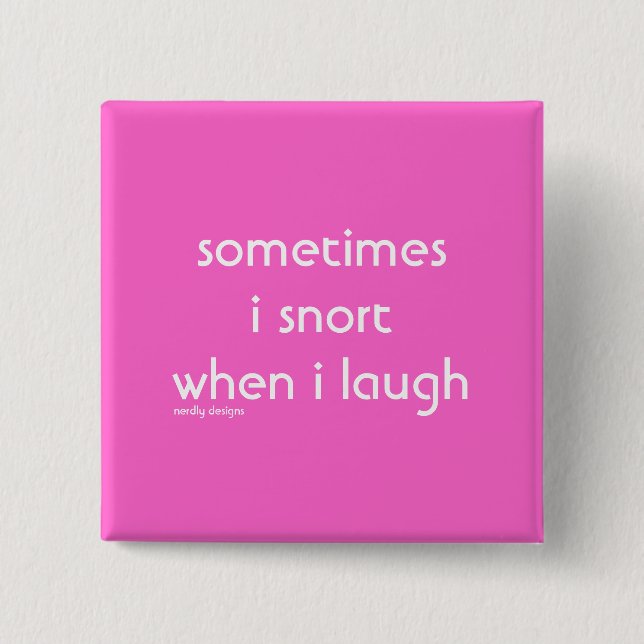 Badge Carré 5 Cm bouton rire rond (Devant)
